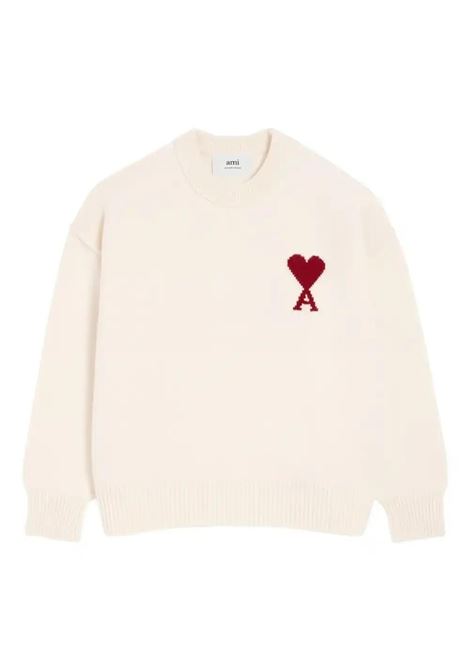 adc crewneck sweater man off-white AMI PARIS | UKS838.018154